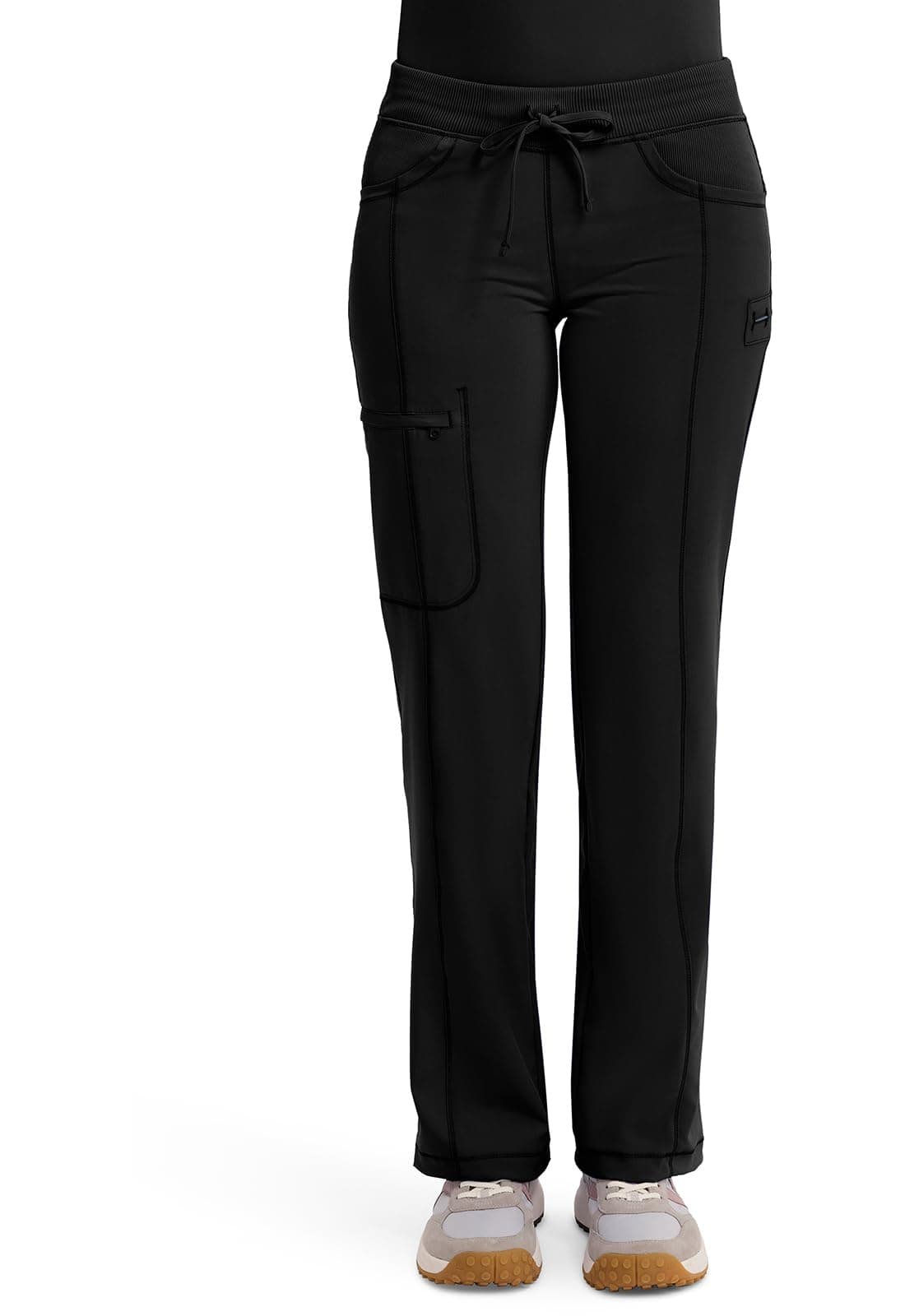 Cherokee Infinity Straight Leg Women Scrubs Pant with 4 Pockets Black S