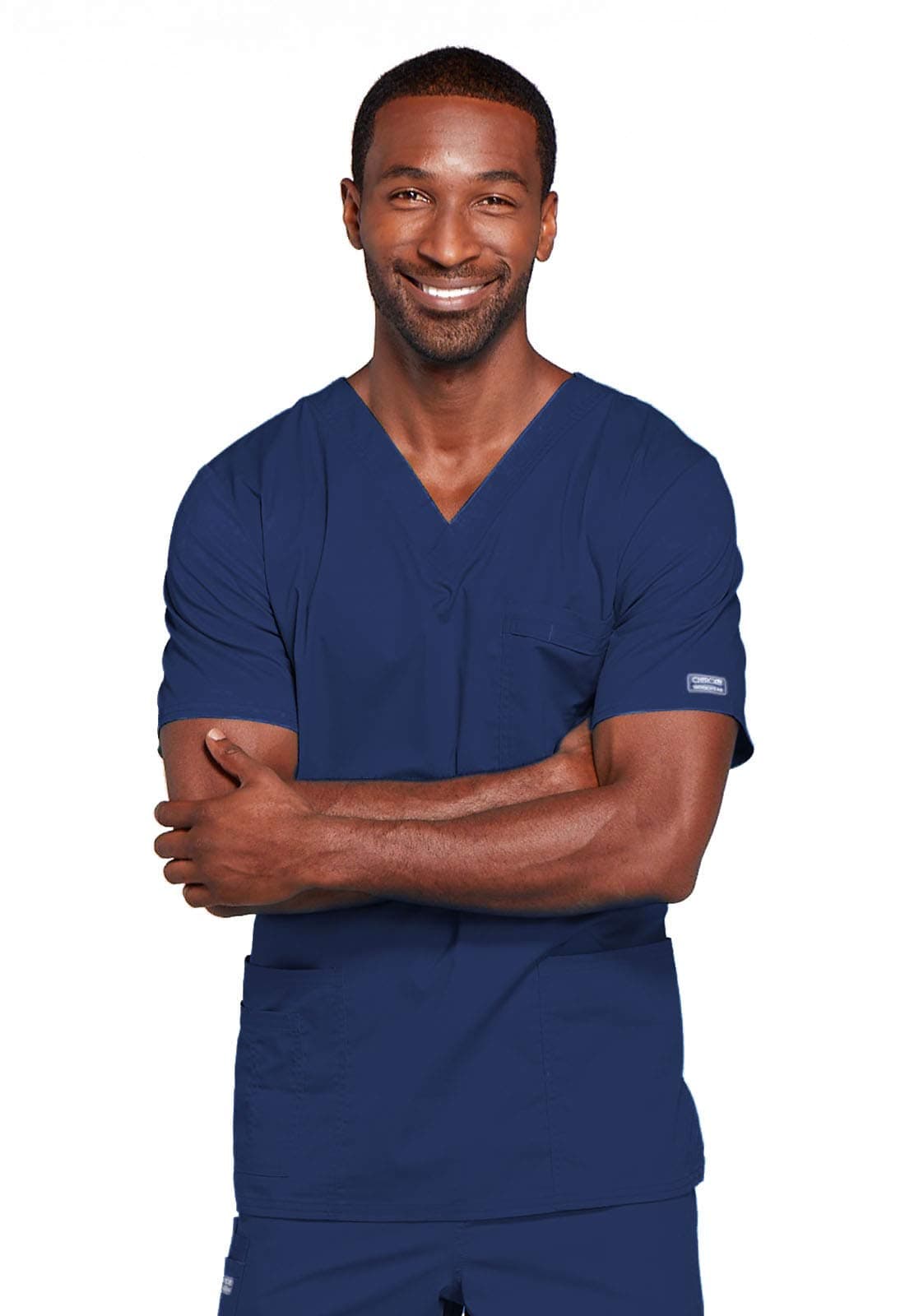 Cherokee WW Core Stretch Scrubs for Women and Men V-Neck Scrub Top M Navy